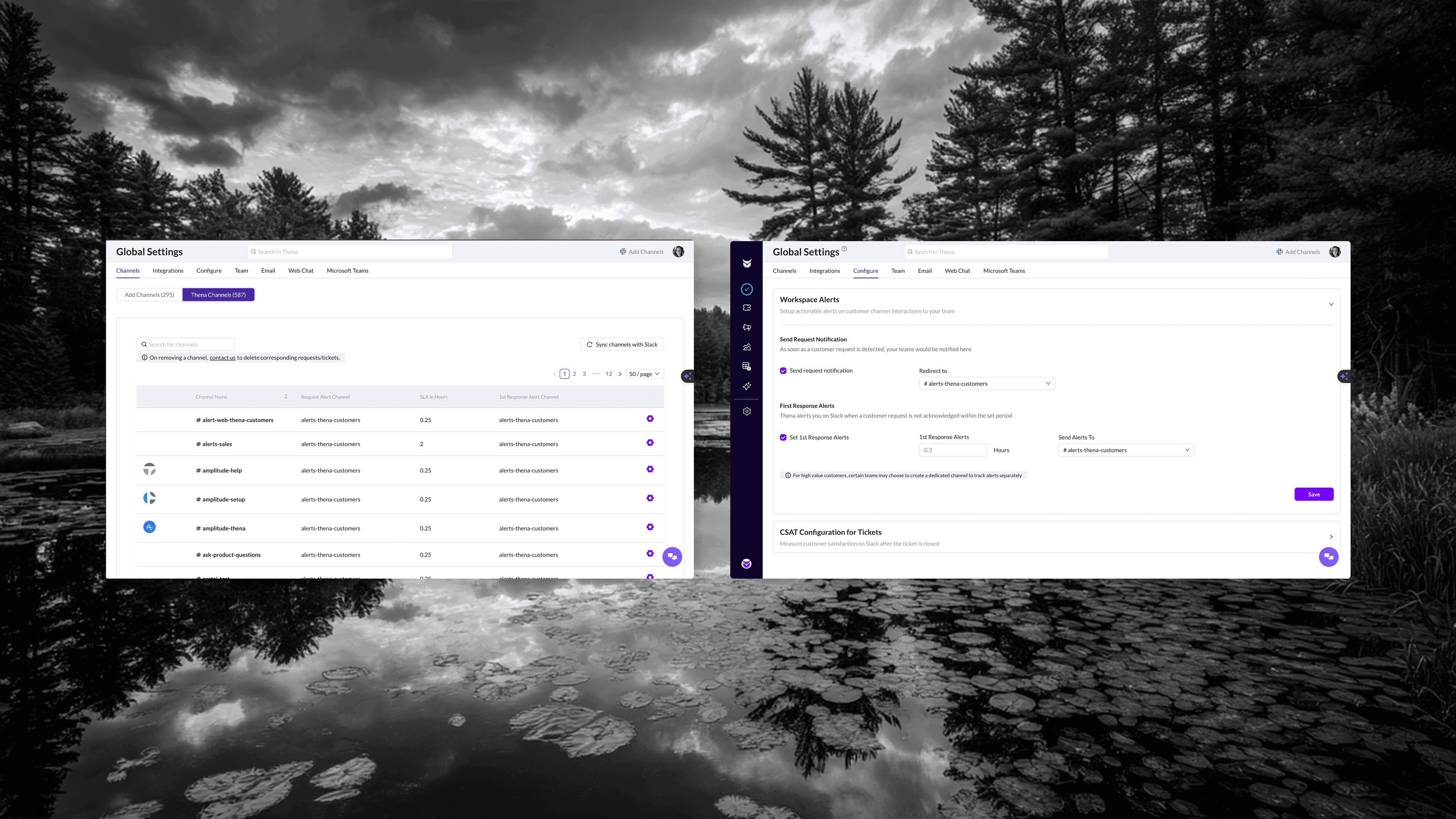 The old Global Settings page: a wall of options with buried pagination and no bulk actions
